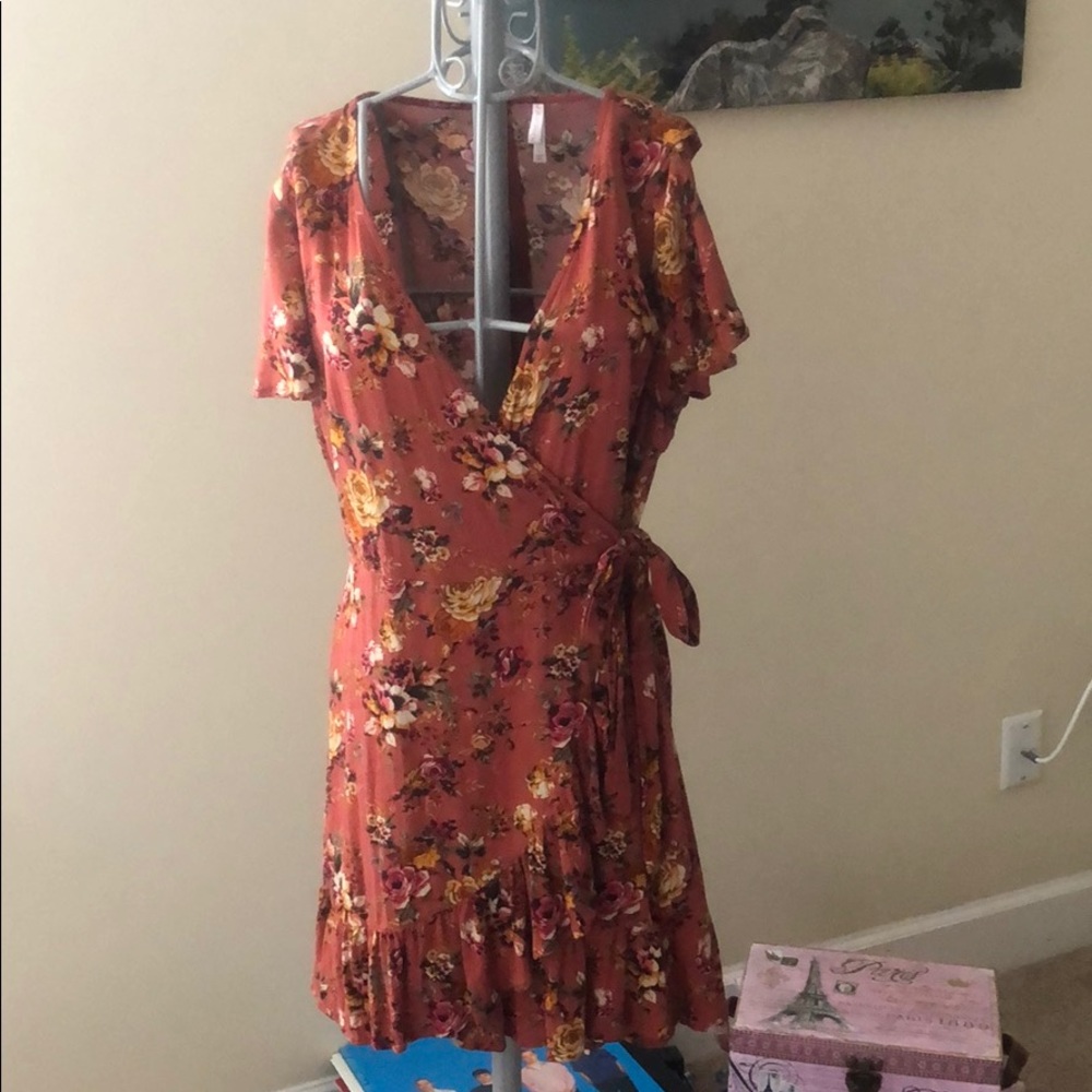 Orange autumn dress